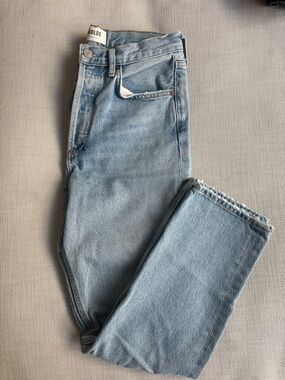 Agolde Riley Light Blue Straight Leg Jeans